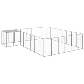 Dog Kennel Silver 169.3 ft² Steel
