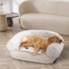 Large Foldable Human Size Dog Bed With Pillow Blanket Flurry Plush Napping Human-Sized Dog Bed