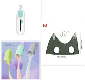 Dog And Cat Nail Clippers, Pet Nail Trimmers With LED Light (Option: Blue Set2)
