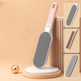 Double-Sided Clothing Pet Dust Hair Removal Brush Pet Hair Remover For Couch Pet Hair (Color: Pink)