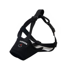 Dog Muzzle,Soft Nylon Muzzle Anti Biting Barking Chewing,Air Mesh Breathable Drinkable Adjustable Loop Pets Muzzle (Color: Black, size: m)