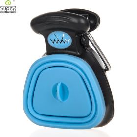 Dog Pet Travel Foldable Pooper Scooper With 1 Roll Decomposable bags Poop Scoop Clean Pick Up Excreta Cleaner (Color: Gray, size: l)