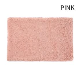 Dog Bed And Extra Matching Cover Sheet Dog Crate Pad Ultra Soft Dog Bed Mat Washable Pet Kennel Bed With Non-Slip Bottom Fluffy Plush Sleeping Mat For (Color: Pink, size: l)