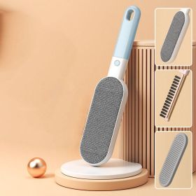 Double-Sided Clothing Pet Dust Hair Removal Brush Pet Hair Remover For Couch Pet Hair (Color: Blue)